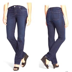 EILEEN FISHER DARK WASH ORGANIC COTTON STRETCH DENIM JEANS Size 4